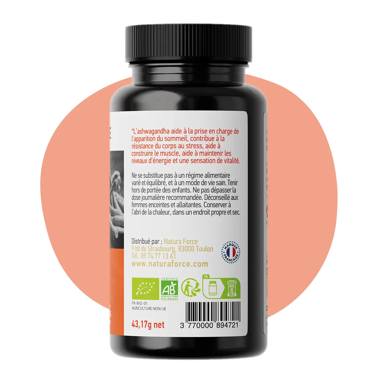 Ashwagandha BIO - Natura Force | Énergie, Stress & Sommeil