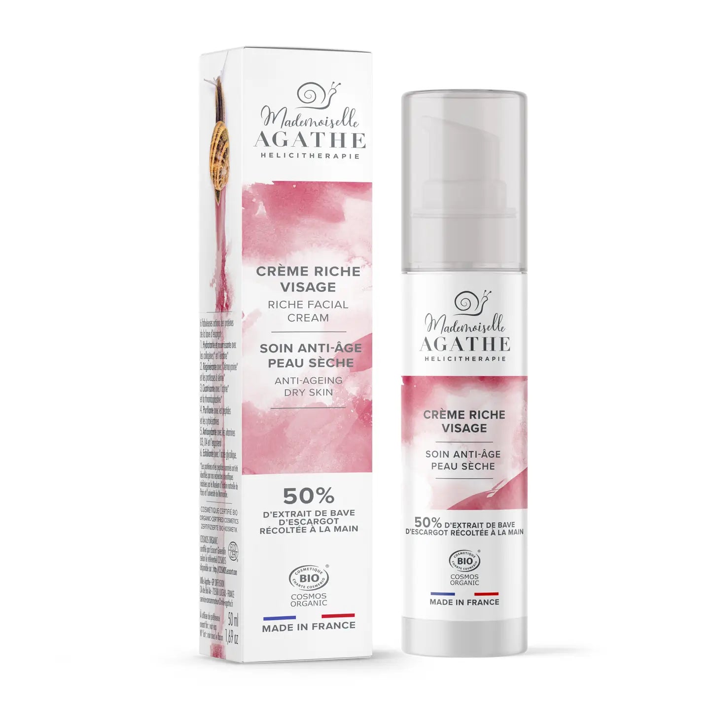 Crème Riche Certifiée Bio - Anti-Âge Peau Sèche | Mademoiselle Agathe