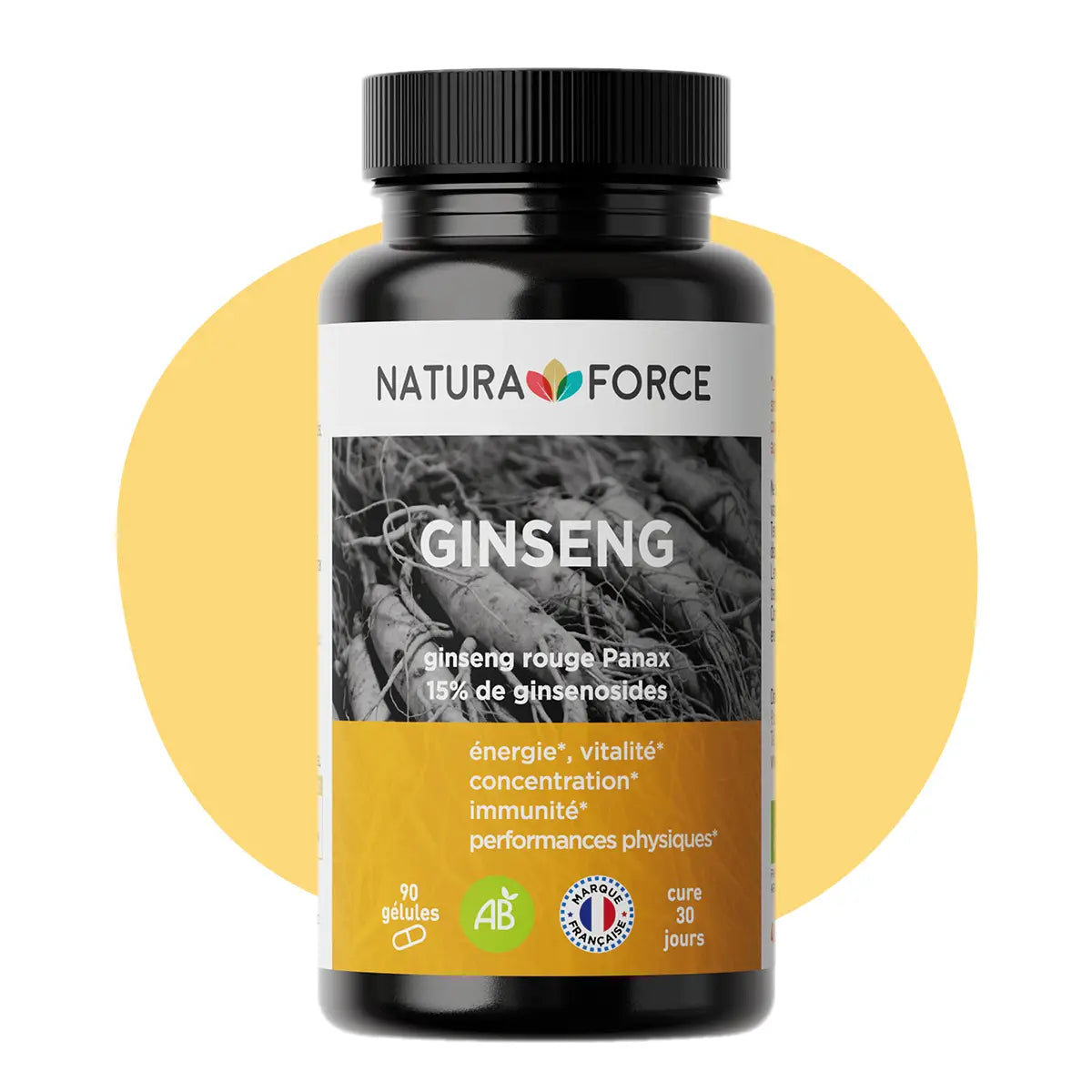 Ginseng Rouge de Corée BIO – Natura Force | Énergie & Vitalité