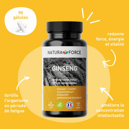 Ginseng Rouge de Corée BIO – Natura Force | Énergie & Vitalité