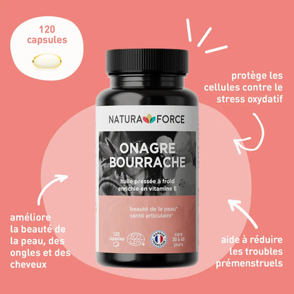 Huile Onagre Bourrache BIO – Natura Force | Peau, Hormones & Équilibre Féminin