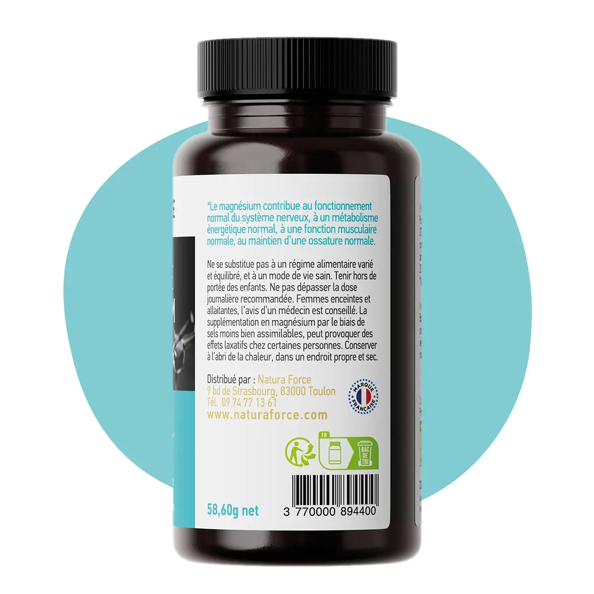 Complexe Magnésium Naturel – Natura Force | Vitalité & Anti-Fatigue